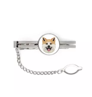 Akita, Akita Inu - épingle de cravate géométrique avec photo et inscription Art-Dog