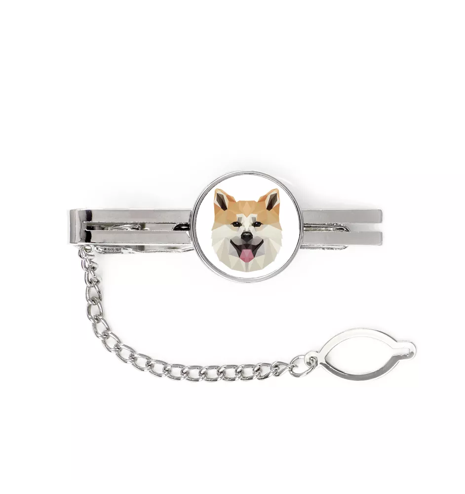 Akita, Akita Inu - épingle de cravate géométrique avec photo et inscription Art-Dog
