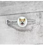 Akita, Akita Inu - geometric tie clip with a picture and inscription from Art-Dog