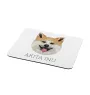 Akita, Akita Inu - tapis de souris géométrique avec photo et inscription Art-Dog