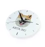 Akita, Akita Inu - horloge murale géométrique avec photo et logo de la marque Art-Dog
