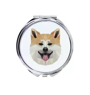 Akita, Akita Inu - Spiegel mit Foto und geometrischem Aufdruck der Marke Art-Dog