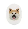 Akita, Akita Inu - une plaque avec une photo et un motif géométrique de la marque Art-Dog