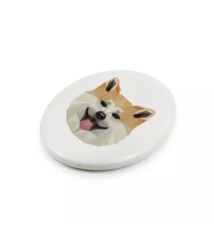 Akita, Akita Inu - une plaque avec une photo et un motif géométrique de la marque Art-Dog