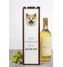 Akita, Akita Inu - une boîte géométrique avec une photo et un texte pour le vin de la marque Art-Dog