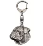 American Bulldog, Amerikanische Bulldogge - Versilberter Schlüsselanhänger mit Hund, Handtaschen-Dekoration, Rucksack-Anhänger der Marke Art-Dog
