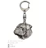 American Bulldog, Old Country Bulldog - Silver-plated key ring with dog, handbag decoration, backpack pendant by Art-Dog brand
