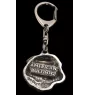 American Bulldog, Old Country Bulldog - Silver-plated key ring with dog, handbag decoration, backpack pendant by Art-Dog brand
