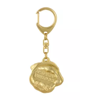 American Bulldog, Old Country Bulldog - Gilded key ring with dog, handbag decoration, luxury accessory by Art-Dog brand