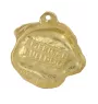 American Bulldog, Old Country Bulldog - Gilded key ring with dog in gift box, handbag decoration, luxury accessory by Art-Dog brand