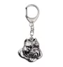 American Bully - Silver-plated key ring with dog, handbag decoration, backpack pendant by Art-Dog brand
