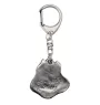 American Bully - Silver-plated key ring with dog, handbag decoration, backpack pendant by Art-Dog brand