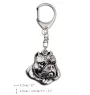 American Bully - Silver-plated key ring with dog, handbag decoration, backpack pendant by Art-Dog brand