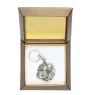 American Bulldog, Old Country Bulldog - Silver-plated pendant with a dog in a decorative box, handbag decoration, backpack pendant by Art-Dog brand