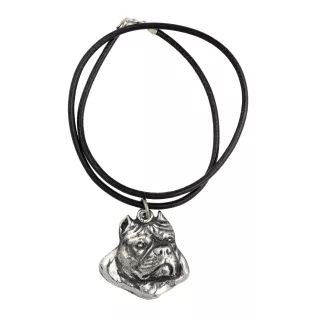 American Bully - collier avec un chien, pendentif en plaqué argent pour les fans de chiens, bijoux uniques de la marque Art-Dog