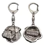 American Bulldog, Old Country Bulldog - Silver-plated key ring with a dog in a gift box, handbag decoration, backpack pendant by Art-Dog brand