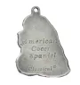 American Cocker Spaniel, Merry Cocker - Silver-plated key ring with dog, handbag decoration, backpack pendant by Art-Dog brand