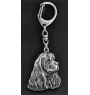 American Cocker Spaniel, Merry Cocker - Silver-plated key ring with dog, handbag decoration, backpack pendant by Art-Dog brand