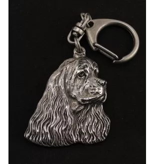 Cocker Américain - Porte-clés argenté avec chien, décoration de sac à main, pendentif de sac à dos par la marque Art-Dog