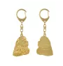 Cocker Américain - Porte-clés doré avec chien, décoration de sac à main, accessoire de luxe de la marque Art-Dog
