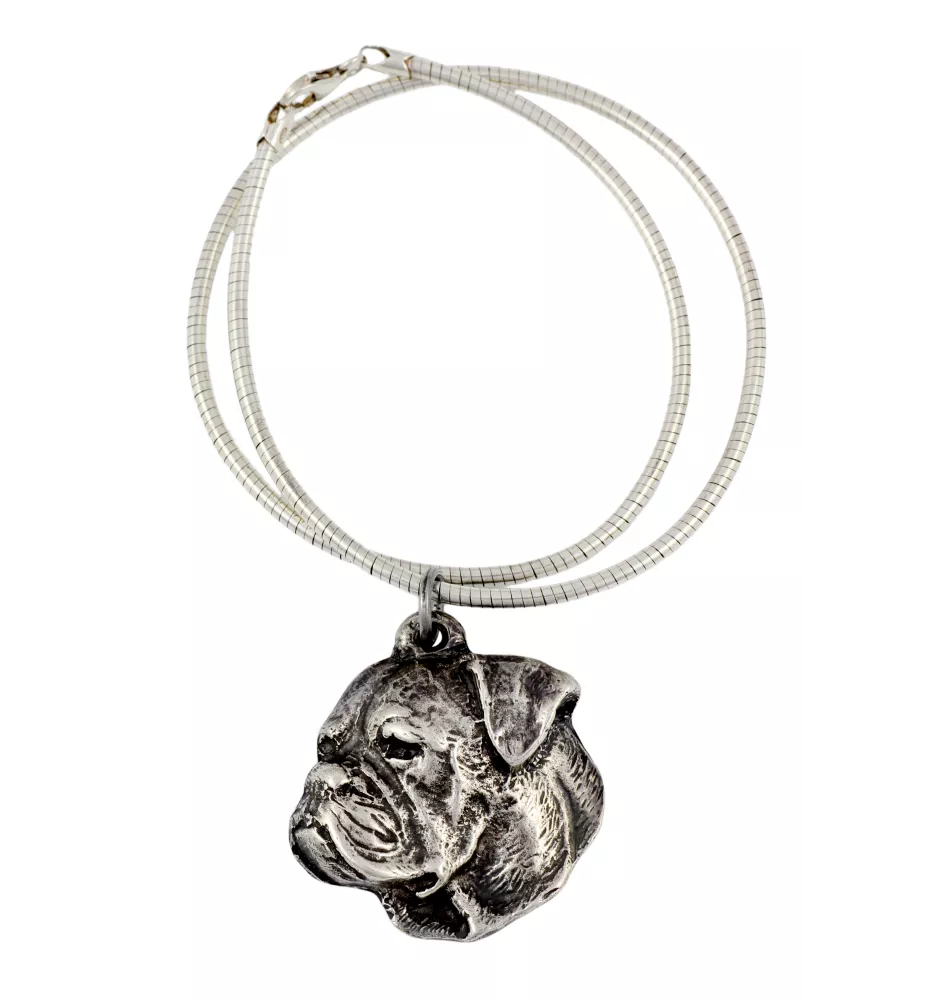 American Bulldog, Amerikanische Bulldogge - Hundehalsband, einzigartiger Schmuck für den Hundefan, einzigartiger Kreuzotter-Anhänger der Marke Art-Dog