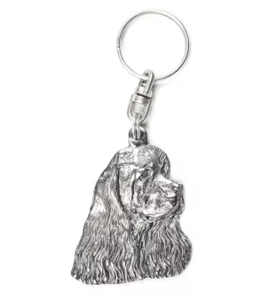 Amerikanischer Cocker Spaniel, American Cocker Spaniel - Versilberter Anhänger mit einem Hund in einer dekorativen Box, Handtaschenschmuck, Rucksackanhänger der Marke Art-Dog