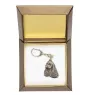 Cocker Américain - Porte-clés argenté avec un chien dans une boîte cadeau, décoration de sac à main, pendentif de sac à dos par la marque Art-Dog