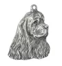 American Cocker Spaniel, Merry Cocker - Silver-plated key ring with a dog in a gift box, handbag decoration, backpack pendant by Art-Dog brand