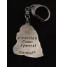 American Cocker Spaniel, Merry Cocker - Silver-plated key ring with a dog in a gift box, handbag decoration, backpack pendant by Art-Dog brand