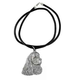 Cocker Américain - collier avec un chien, pendentif en plaqué argent pour les fans de chiens, bijoux uniques de la marque Art-Dog