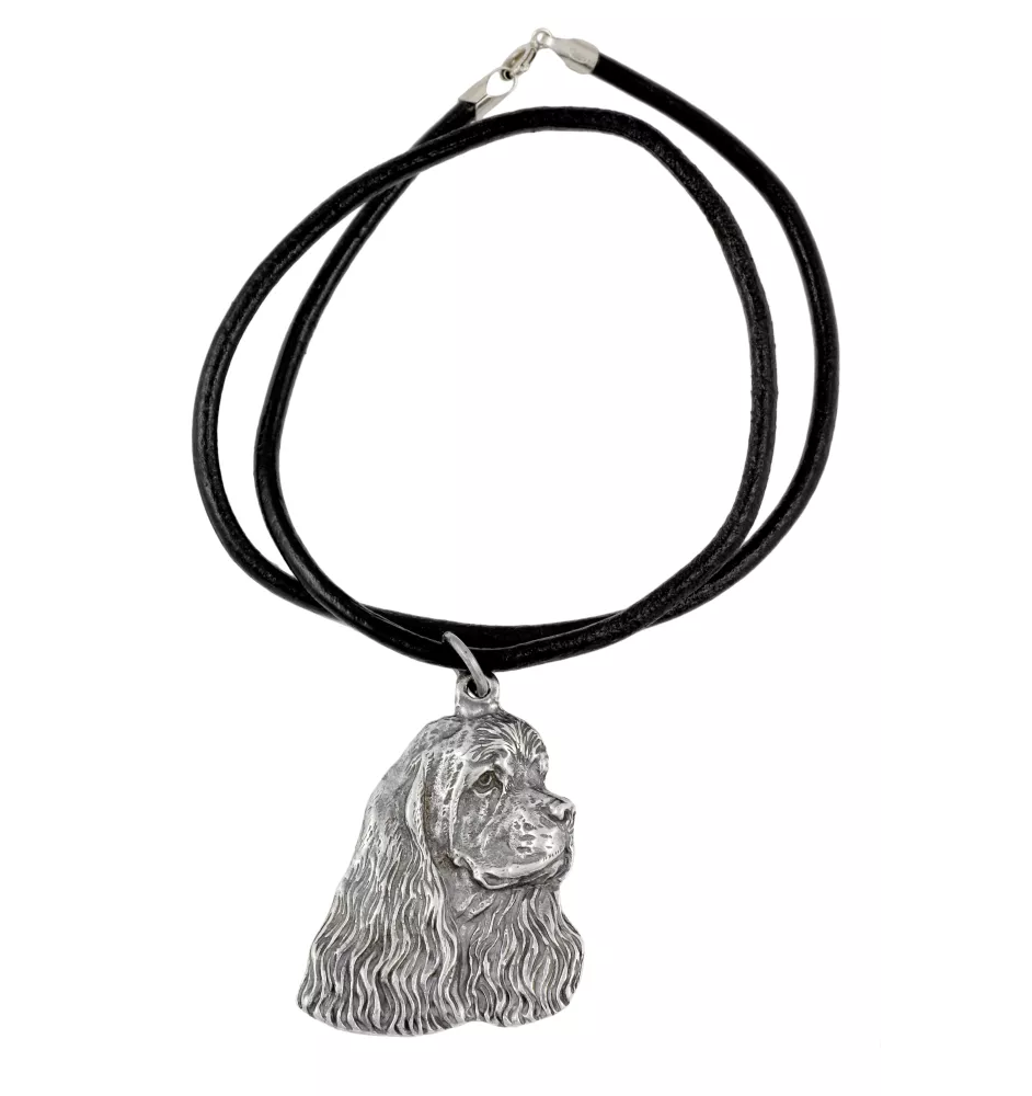 Cocker Américain - collier avec un chien, pendentif en plaqué argent pour les fans de chiens, bijoux uniques de la marque Art-Dog