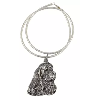Amerikanischer Cocker Spaniel, American Cocker Spaniel - Hundehalsband, einzigartiger Schmuck für den Hundefan, einzigartiger Kreuzotter-Anhänger der Marke Art-Dog