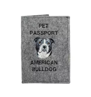 American Bulldog, Amerikanische Bulldogge - Hundepassetui, Dokumententasche, Geschenk für den Reisenden von der Marke Art-Dog