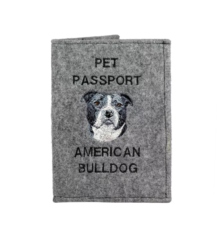 American Bulldog, Amerikanische Bulldogge - Hundepassetui, Dokumententasche, Geschenk für den Reisenden von der Marke Art-Dog