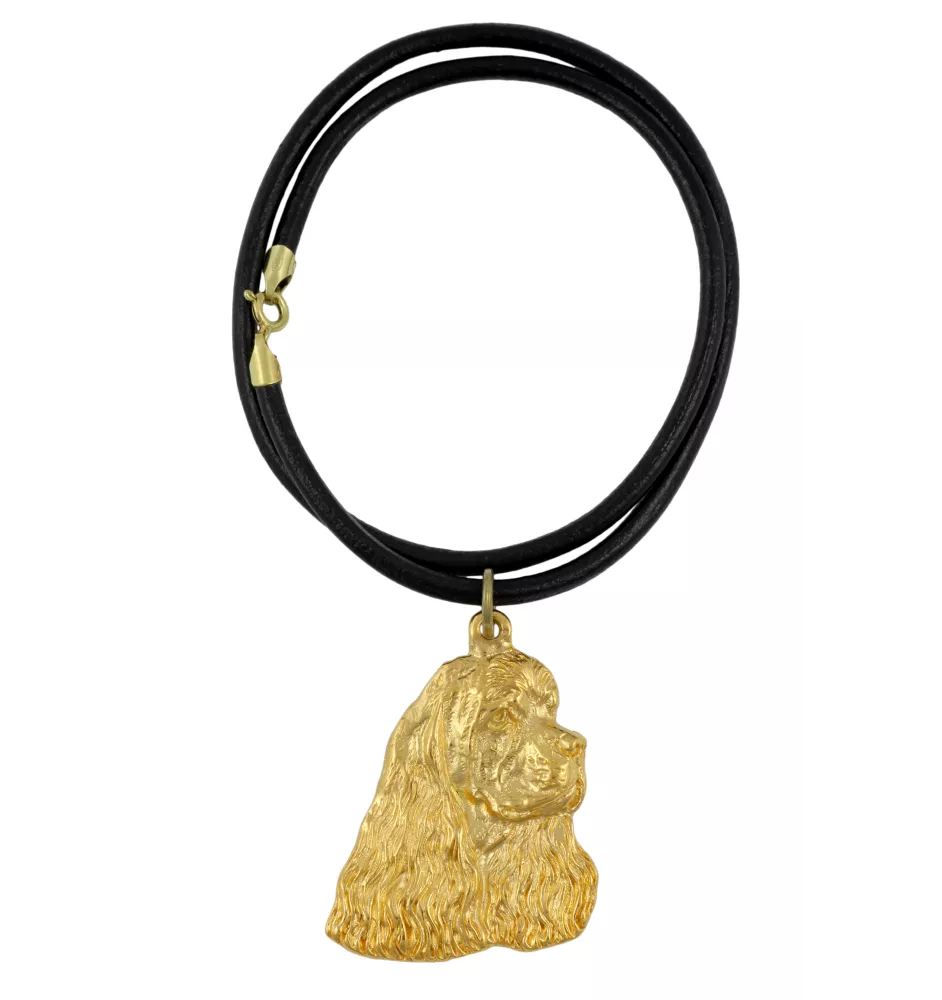 Cocker Américain - Collier pour chien, pendentif plaqué or pour fan de chien, bijoux uniques de la marque Art-Dog