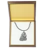 American Cocker Spaniel, Merry Cocker - Dog necklace in gift box, silver-plated locket for dog fan, striking pendant by Art-Dog brand