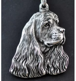 Cocker Américain - Collier de chien dans une boîte cadeau, médaillon argenté pour fan de chien, pendentif remarquable de la marque Art-Dog