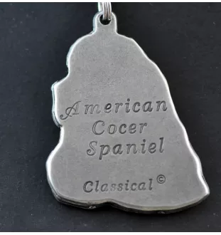 Cocker Américain - Collier de chien dans une boîte cadeau, médaillon argenté pour fan de chien, pendentif remarquable de la marque Art-Dog