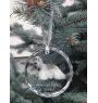 American Cocker Spaniel, Merry Cocker - crystal bauble with a photo, dog photo in crystal, personalized Christmas tree ornament by Art-Dog brand