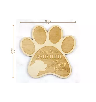 American Bulldog, Amerikanische Bulldogge - Tasse Untersetzer, graviert Untersetzer mit Hund, Geschenk für Hundeliebhaber von Art-Dog Marke