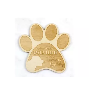 Bouledogue américain - Sous-verre mug, sous-verre gravé avec chien, cadeau pour amoureux des chiens par la marque Art-Dog