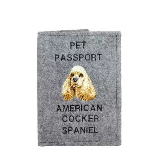 Cocker Américain - Porte passeport pour chien, porte document, cadeau pour le voyageur de la marque Art-Dog