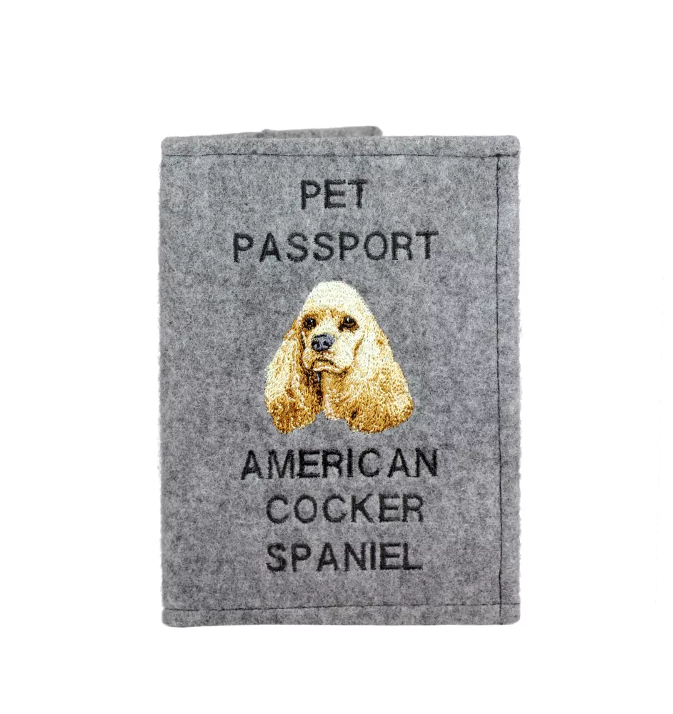 Cocker Américain - Porte passeport pour chien, porte document, cadeau pour le voyageur de la marque Art-Dog