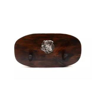 Buldog amerykański wieszak drewniany podwójny Art-Dog