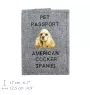American Cocker Spaniel, Merry Cocker - Dog passport case, document case, gift for the traveller from the Art-Dog brand
