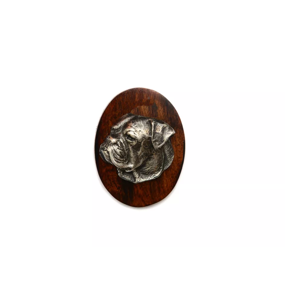 American Bulldog, Old Country Bulldog - Dog show brooch, starter number clip, dog pin by Art-Dog
