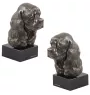 American Cocker Spaniel, Merry Cocker - Dog statue, bust on stone base, sculpture, trophy for dog show by Art-Dog brand