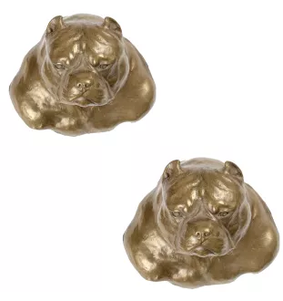 American Bully - Dog statue, hanging bust, unique decoration for dog lover by Art-Dog brand