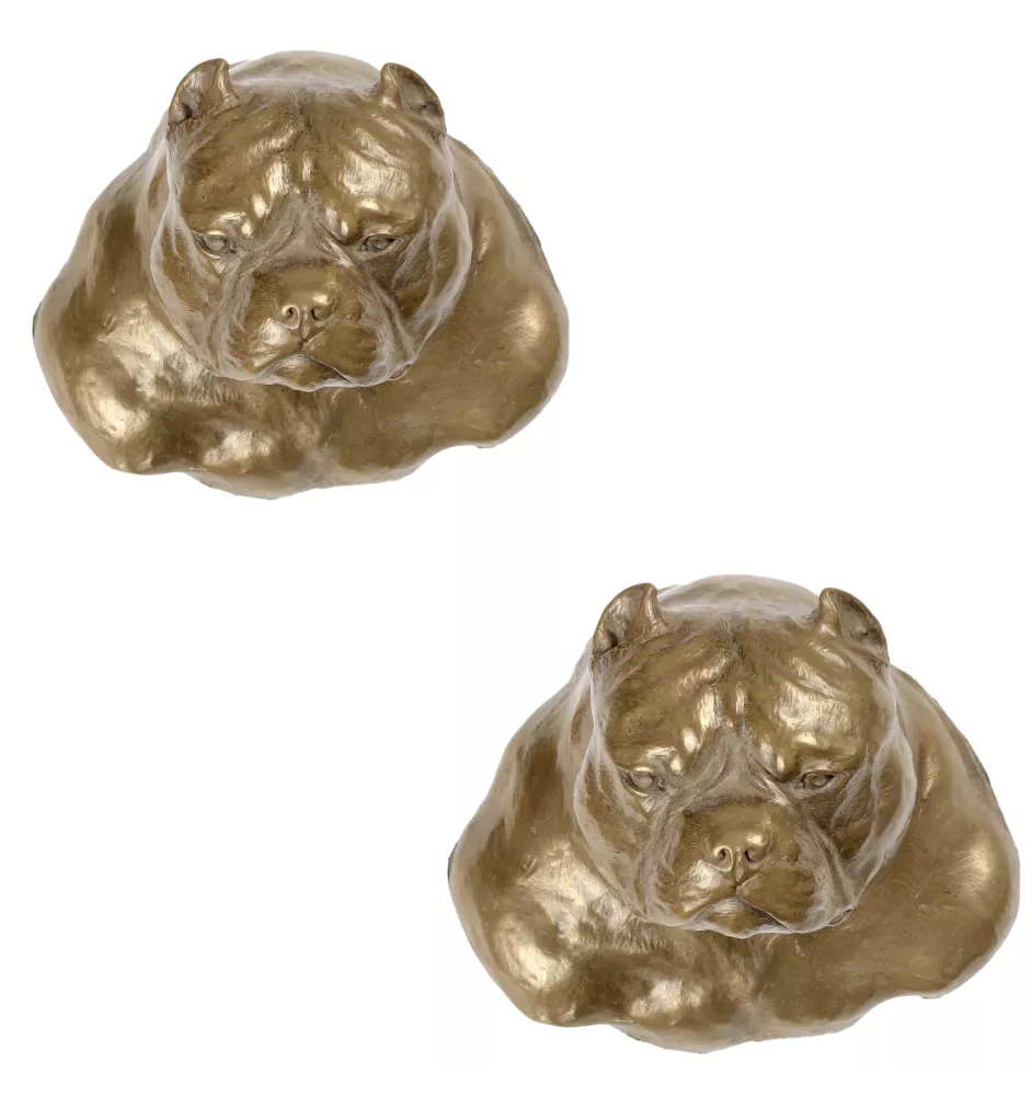 American Bully - Dog statue, hanging bust, unique decoration for dog lover by Art-Dog brand