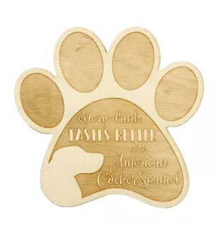 Cocker Américain - Sous-verre mug, sous-verre gravé avec chien, cadeau pour amoureux des chiens par la marque Art-Dog